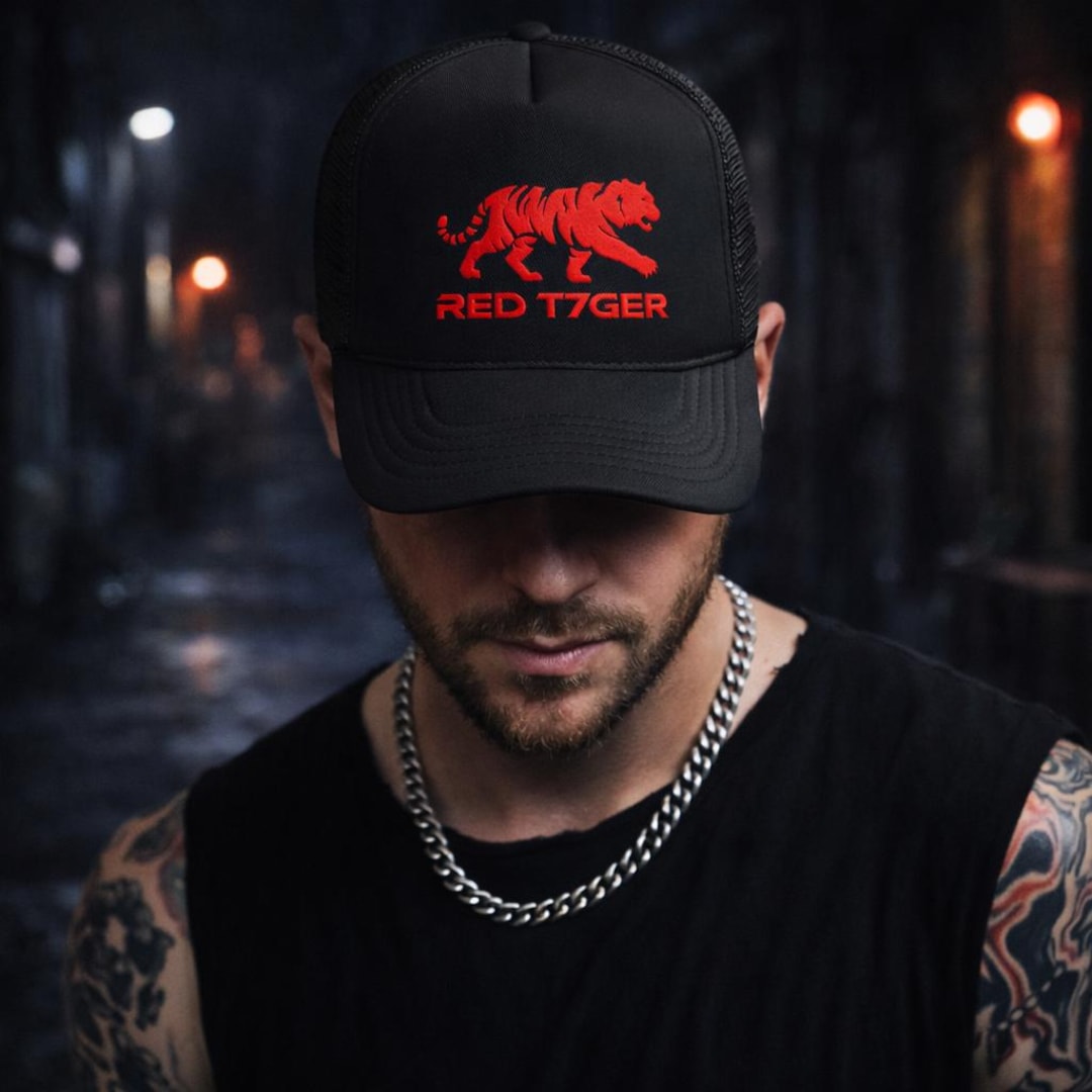 Red Tiger Foam Trucker Hat, Bold Streetwear Cap — official RED T7GER merch